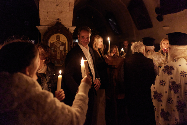 Στα Χανιά έκανε Ανάσταση ο Κυριάκος Μητσοτάκης