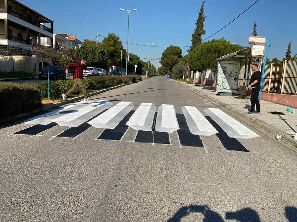 Τρισδιάστατη διάβαση πεζών στο δήμο Αχαρνών