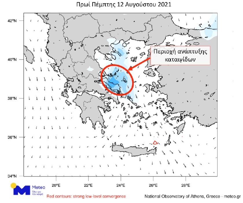 Τοπικές καταιγίδες από το απόγευμα της Τετάρτης 11/08 - Καταιγίδες και στην Εύβοια το πρωί της Πέμπτης 12/08