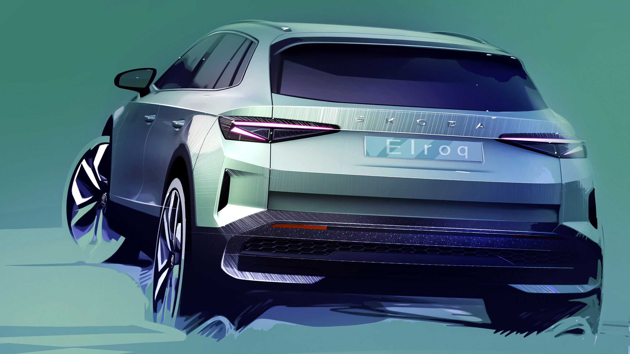 Skoda Elroq the first exterior sketches photo2 b3e67