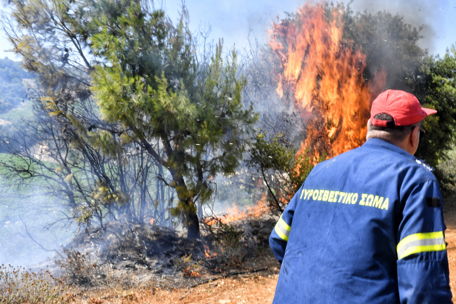 Φωτιά τώρα στο Αγρίνιο, σε δασική έκταση