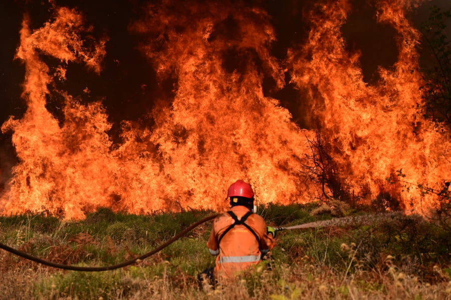 Φωτιά στην Κορινθία: Μάχη από 490 πυροσβέστες, δεκάδες διάσπαρτες εστίες (βίντεο)