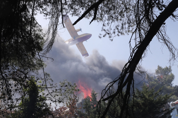 Εκτός ελέγχου η φωτιά στο Σοφικό: Μάχη 140 πυροσβεστών, 22 εναέριων με φλόγες 25 μέτρων