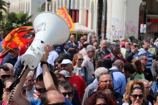 Πορεία του ΠΑΜΕ προς την αμερικανική πρεσβεία