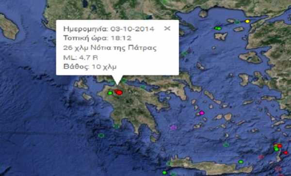 Ισχυρός σεισμός 4,7 Ρίχτερ στην Πάτρα