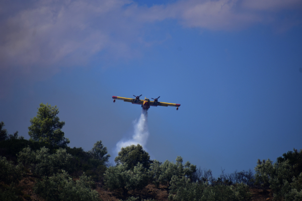 Μεγάλη φωτιά τώρα στην Κέρκυρα, επιχειρούν και εναέρια μέσα