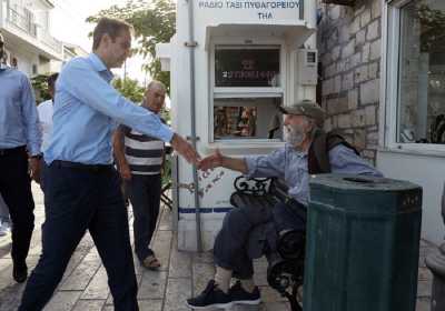 Περιοδεία Μητσοτάκη στη Λέσβο για το Προσφυγικό