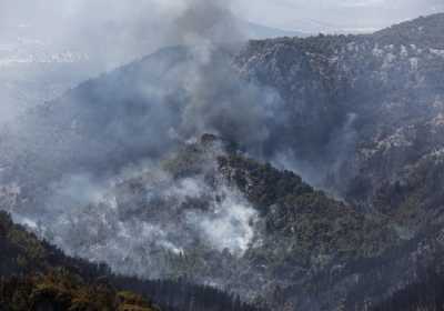 Υπό μερικό έλεγχο η φωτιά στην Παλαιομάνινα Αγρινίου