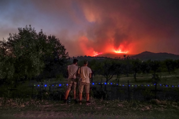 Στις φλόγες (ξανά) η Εύβοια: Η φωτιά καταστρέφει πυκνό πευκοδάσος - Απόκοσμες εικόνες