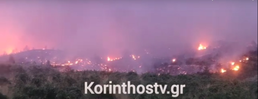 Κόλαση φωτιάς στην Κορινθία - Ήχησε 112