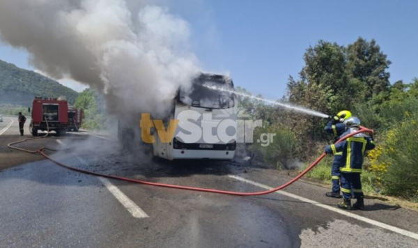 Συναγερμός για φωτιά σε λεωφορείο γεμάτο προσκόπους