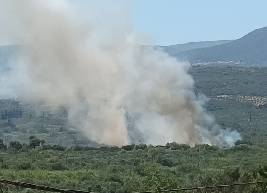 Μεγάλη φωτιά τώρα στο Πλατύ Μεσσηνίας