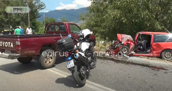 Ιωάννινα: Τροχαίο δυστύχημα με έναν νεκρό και δύο τραυματίες στην Εθνική Οδό, η μοιραία προσπέραση και το λεωφορείο (βίντεο)