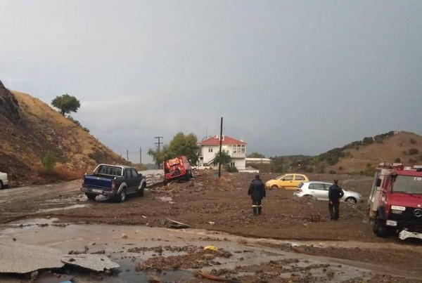 Στην Σαμοθράκη κυβερνητικό κλιμάκιο μετά την καταστροφή απο την νεροποντή