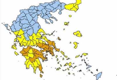 Πολύ υψηλός και τη Δευτέρα ο κίνδυνος πυρκαγιάς