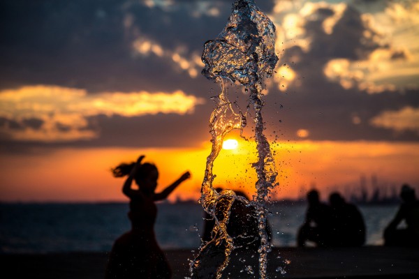 Μαγευτικές εικόνες από το ηλιοβασίλεμα στη Θεσσαλονίκη