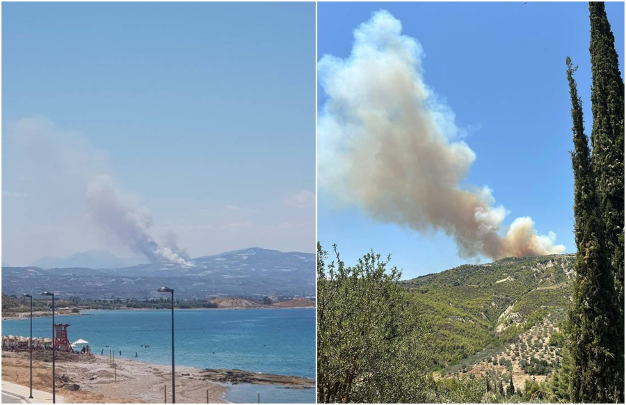 Φωτιά τώρα στην Κορινθία