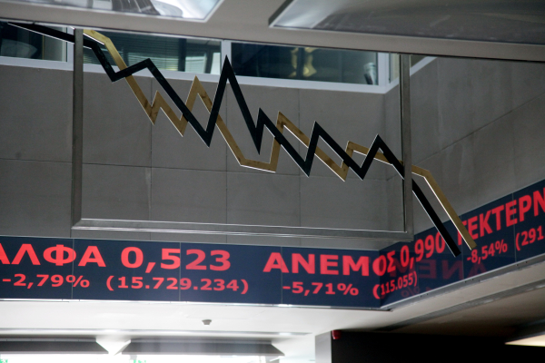 Τρίτη ημέρα απωλειών για το Χρηματιστήριο Αθηνών, βαρίδι οι τράπεζες