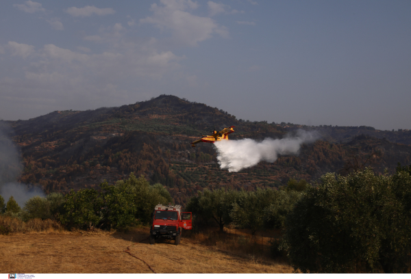 Πυρκαγιά στα Μέθανα, καίγεται δάσος