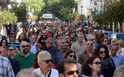 Έφτασε στα Μέγαρα η πορεία κατά της ανεργίας