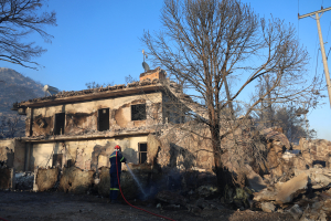 Φωτιά στη Σαλαμίνα: Το σημείο που βρέθηκαν νεκροί οι δύο ηλικιωμένοι (Εικόνα)