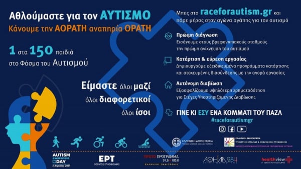 Race for Autism: Αθλούμαστε για να κάνουμε ορατή την «αόρατη» αναπηρία του αυτισμού (βίντεο)