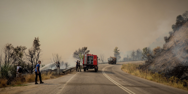 Φωτιά στην Πέλλα: Συνεχίζεται η μάχη με τις φλόγες, επιχειρούν και εναέρια μέσα