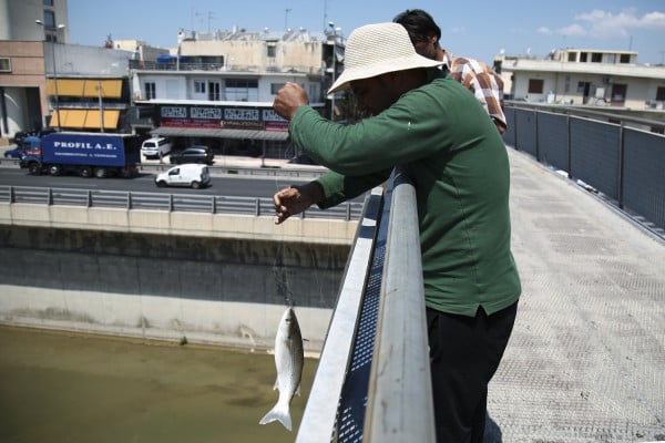 Απίστευτο: Ψαράδες ρίχνουν... πετονιά στον Κηφισό και βγάζουν κεφαλόπουλα (pics)