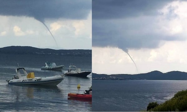 Εντυπωσιακότατος αλλά και άκρως... επικίνδυνος ο υδροστρόβιλος που δημιουργήθηκε στη Χαλκιδική (pics)