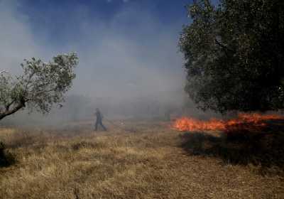 Και ο στρατός στη «μάχη» κατά της πυρκαγιάς στη Χίο