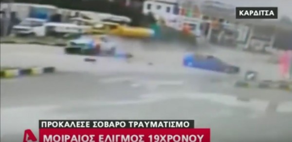 Σοκαριστικό τροχαίο στην Εθνική: Η αναστροφή που κατέγραψε η κάμερα (vid)