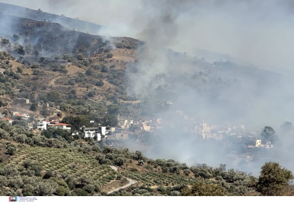 Χωρίς ενεργό μέτωπο η φωτιά στο Ρέθυμνο έπειτα από τρία 24ωρα