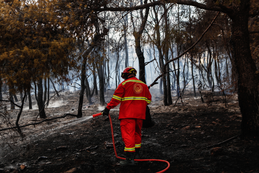 Φωτιά στα Βίλια: Χωρίς ενεργό μέτωπο, παραμένουν ισχυρές δυνάμεις