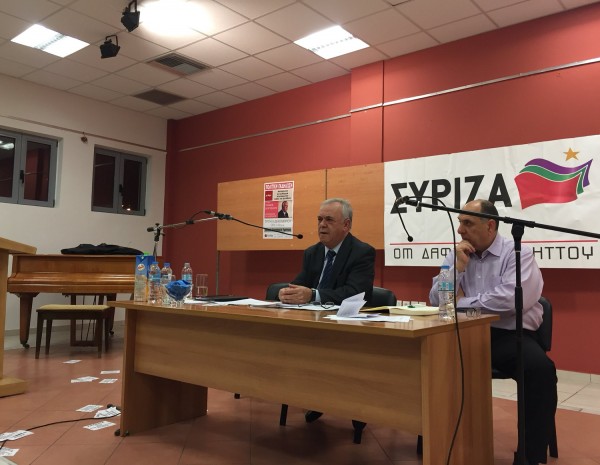 Εισβολή αντιεξουσιαστών σε ομιλία του Δραγασάκη