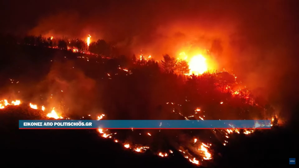 Νέο πύρινο μέτωπο στη Χίο: Μεγάλη φωτιά προκάλεσε... τροχαίο ατύχημα, συνελήφθη ο οδηγός