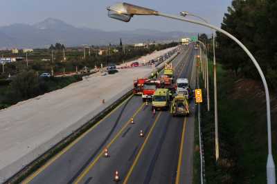 Κυκλοφοριακές ρυθμίσεις Τρίτη και Τετάρτη στην Ε.Ο Κορίνθου - Πατρών