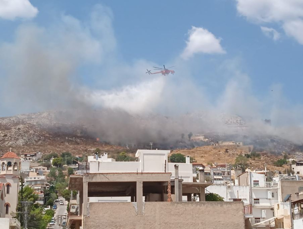 Συναγερμός για νέα φωτιά στον Κορυδαλλό: Eπιχειρούν και εναέρια μέσα (εικόνα, βίντεο)