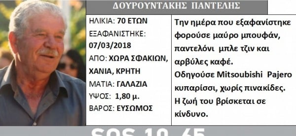 Πυροβολήθηκε στο θώρακα με κυνηγετική καραμπίνα ο Παντελής Δορουντάκης