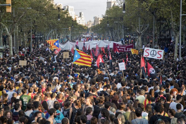 Στους δρόμους για τους συλληφθέντες αυτονομιστές