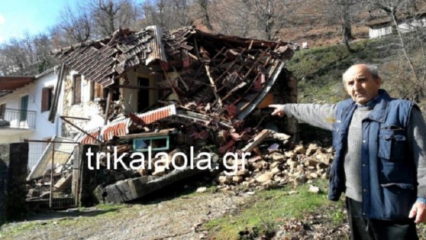 Καρδίτσα: Πέφτουν σπίτια από τις κατολισθήσεις (βίντεο)