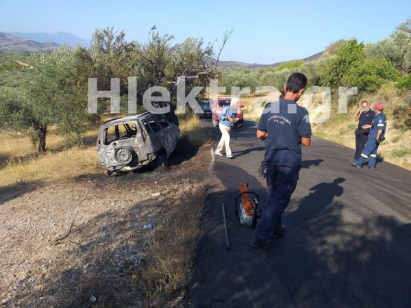 Φρίκη στην Κορινθία: Βρέθηκε καμμένο όχημα με απανθρακωμένο οδηγό (εικόνες - βίντεο)