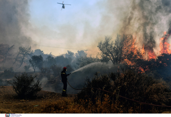 Μεγάλη φωτιά στην Κεφαλονιά, περιορίστηκε σε ένα μέτωπο